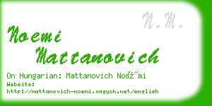 noemi mattanovich business card